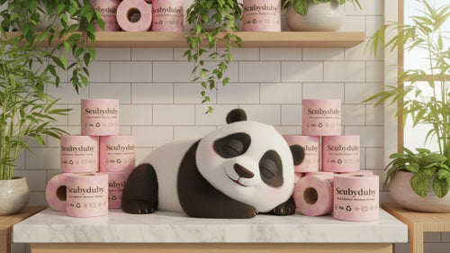 Eco Comfort Pack Bamboo Toilet Paper – 350 Sheets per Roll, 3-Ply Soft & Strong, (PREMIUM WHITE, 12 Rolls)